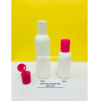 HDPE 100ml Round Lotion & Oil Bottle